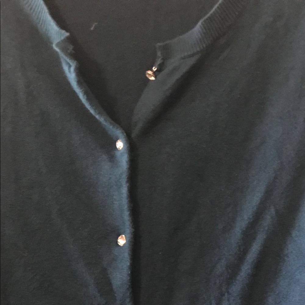 Express Large Blue Cardigan, Button Down, Euc - image 5